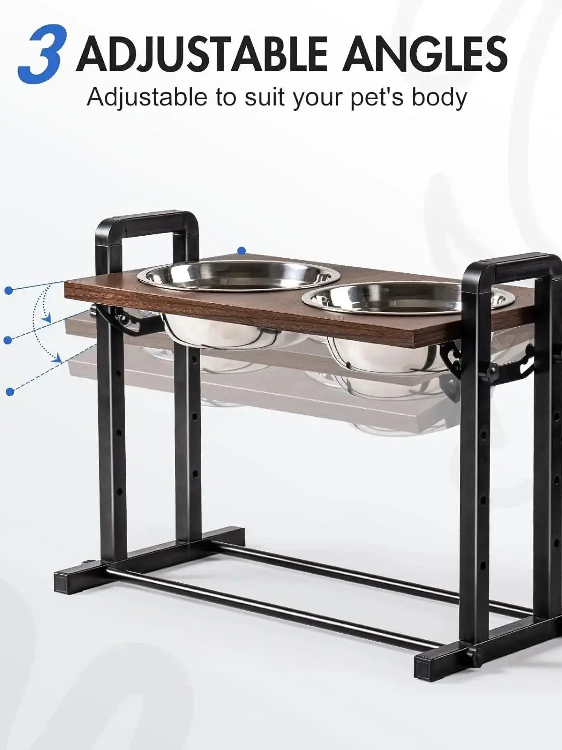 Height Adjustable Raised Dog Bowls