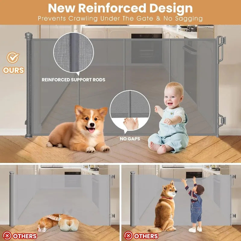 Reinforced Retractable Pet Gate