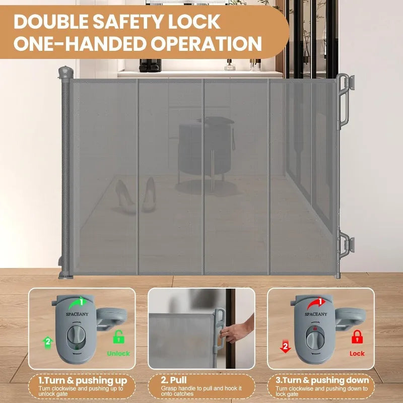 Reinforced Retractable Pet Gate