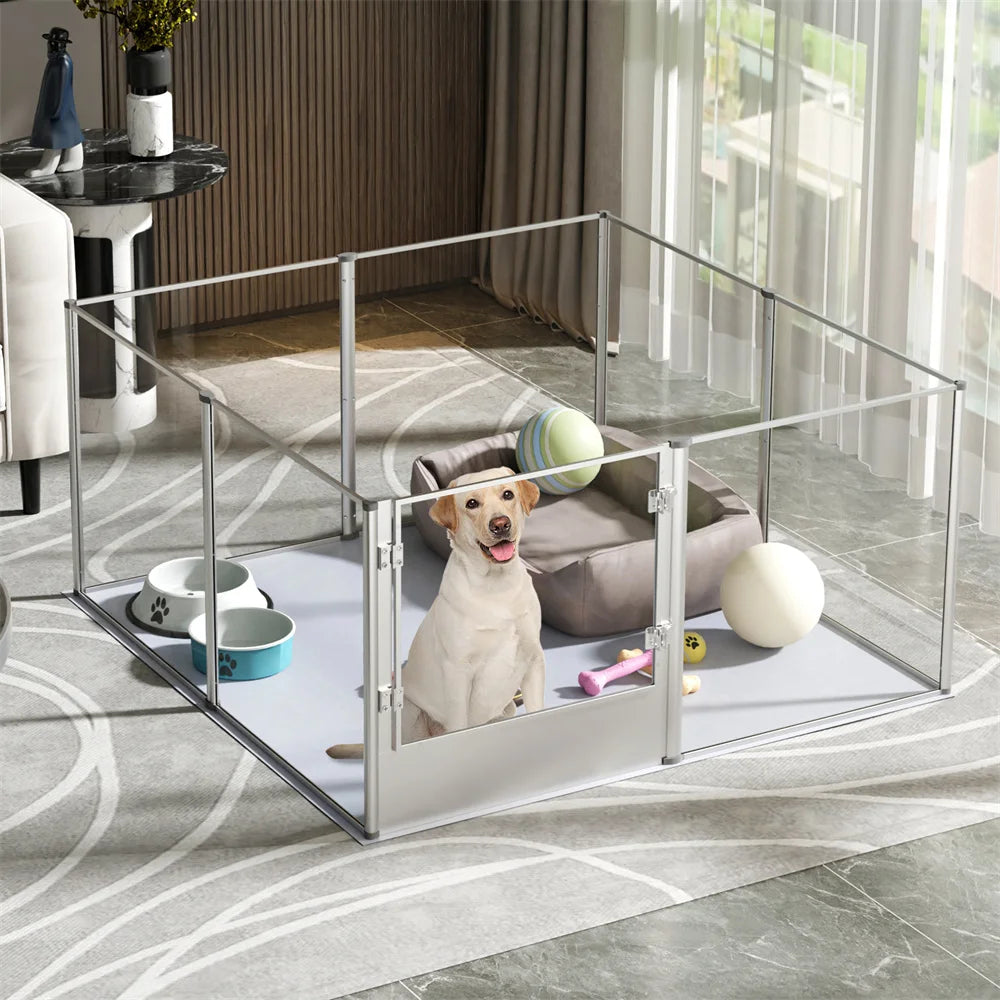 1Pc Large Acrylic Dog Playpen