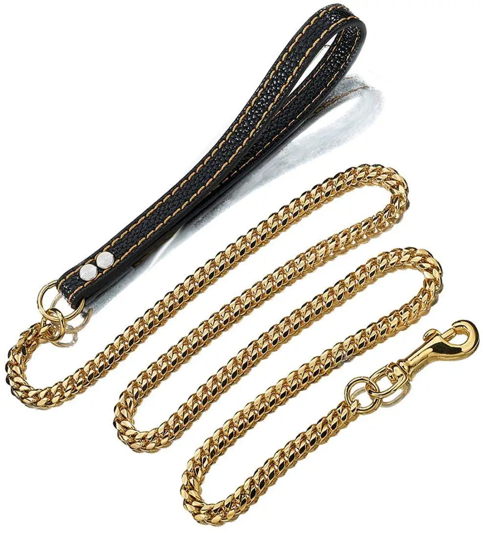 Gold Cuban Dog Collar