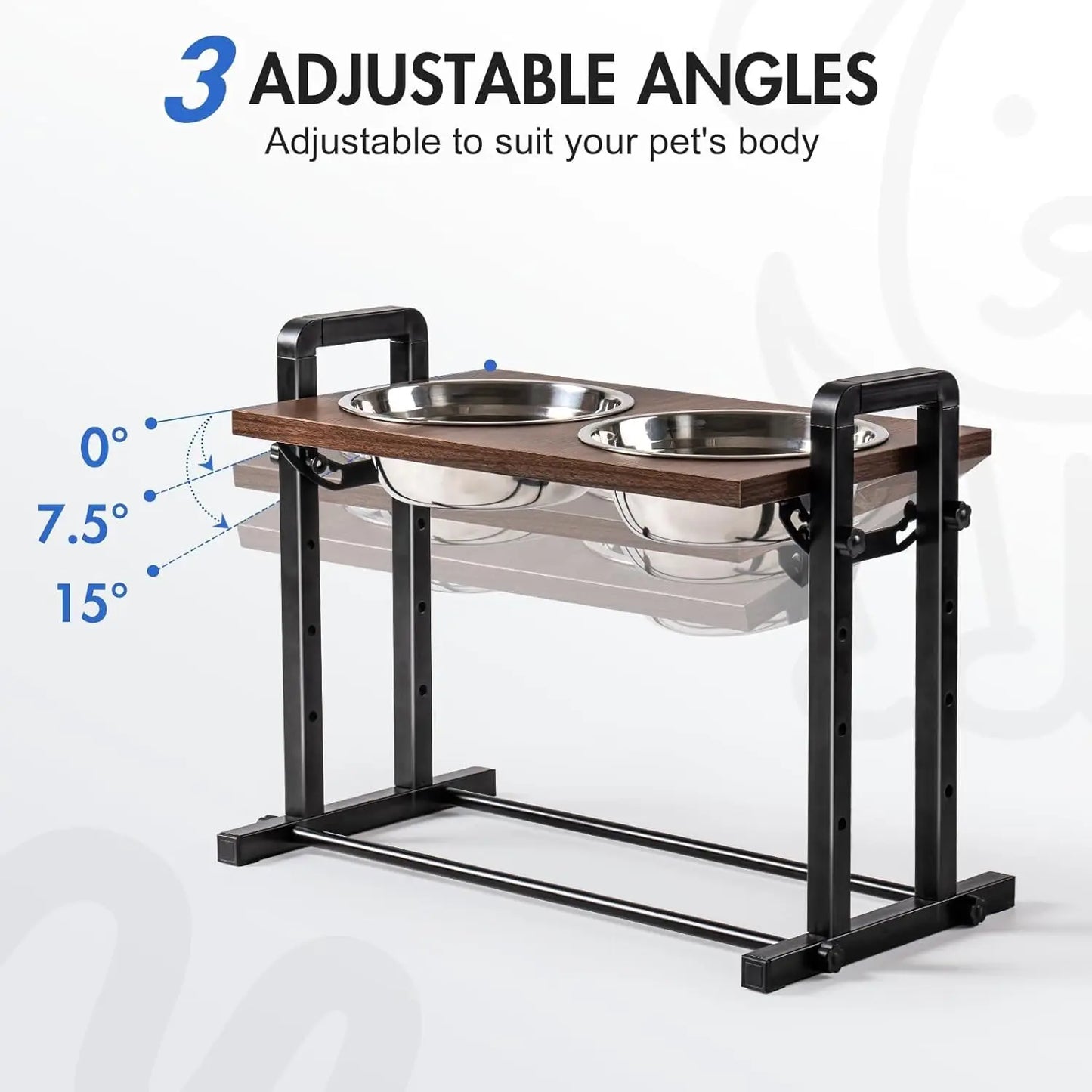 Height Adjustable Raised Dog Bowls