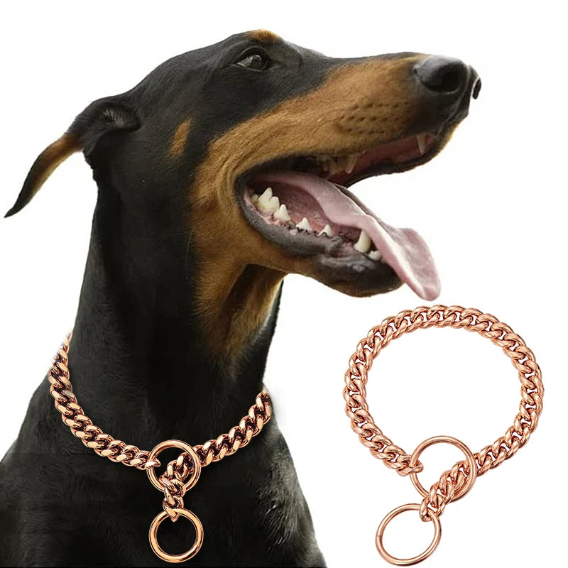 Gold Cuban Dog Collar