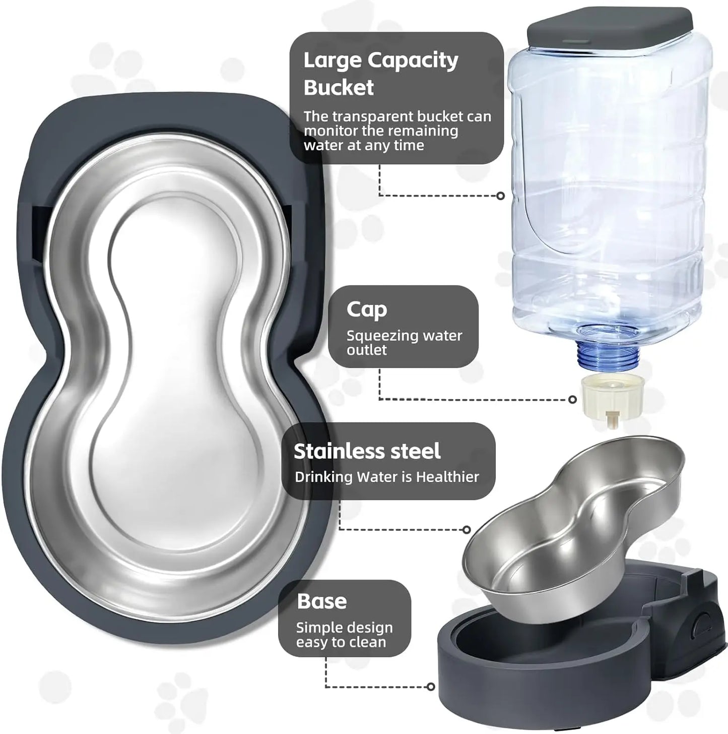 Automatic Pet Feeder and Water Dispenser