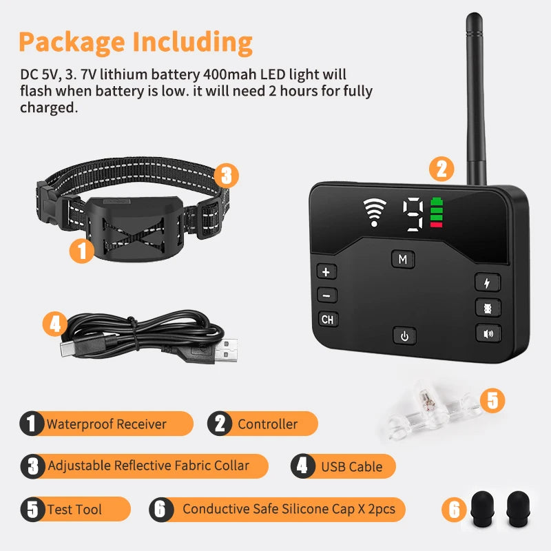 2 IN 1 Electric Shock Training Collar