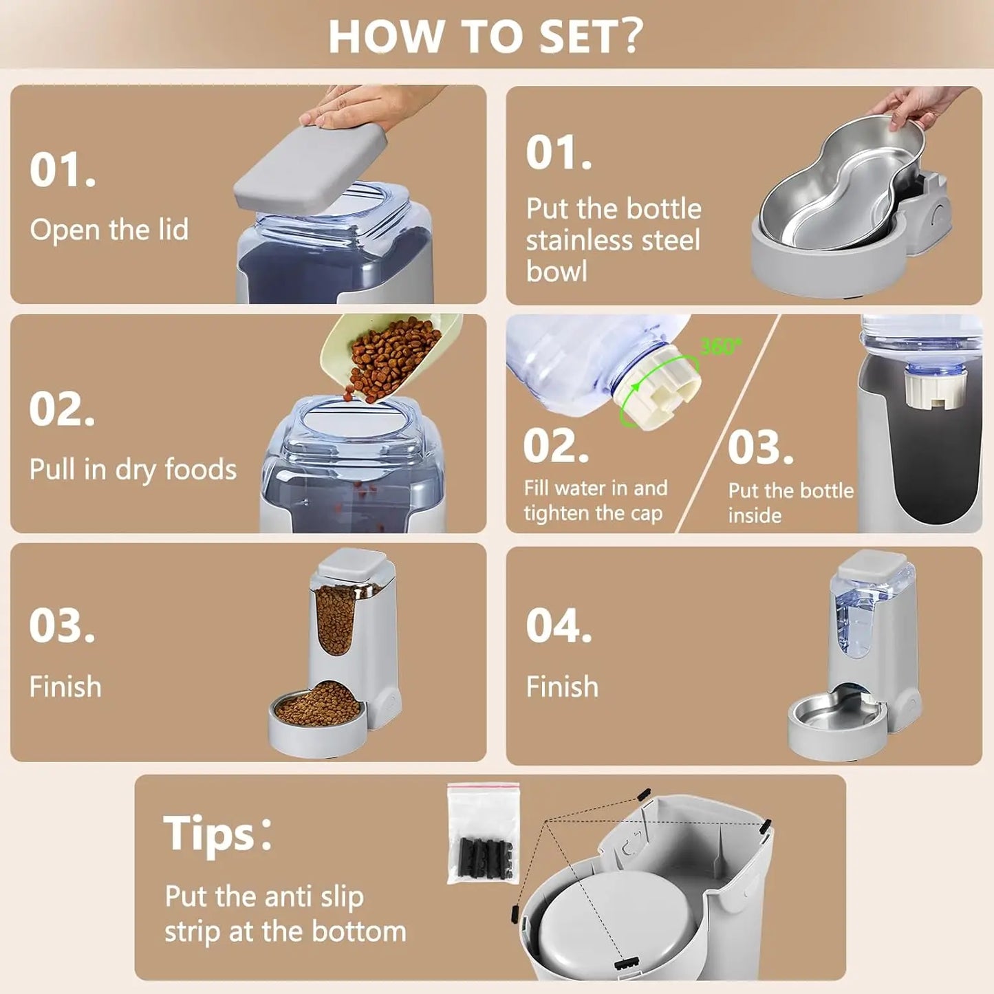 Automatic Pet Feeder and Water Dispenser