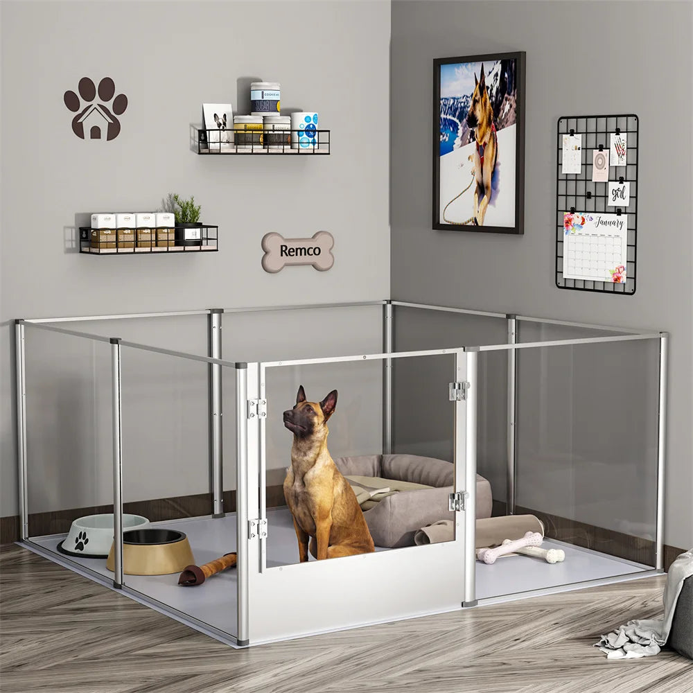 1Pc Large Acrylic Dog Playpen